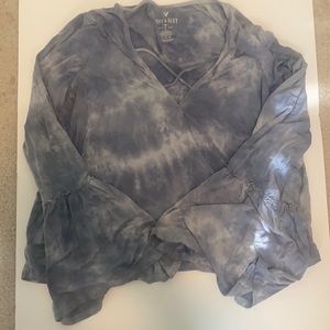 Tie dye blue long sleeve top